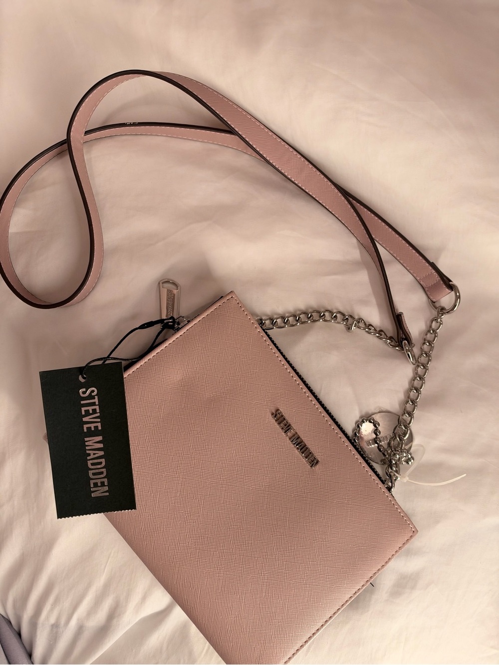 New Steve Madden Blush Pink Crossbody Bag